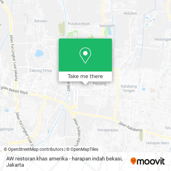 AW restoran khas amerika - harapan indah bekasi map