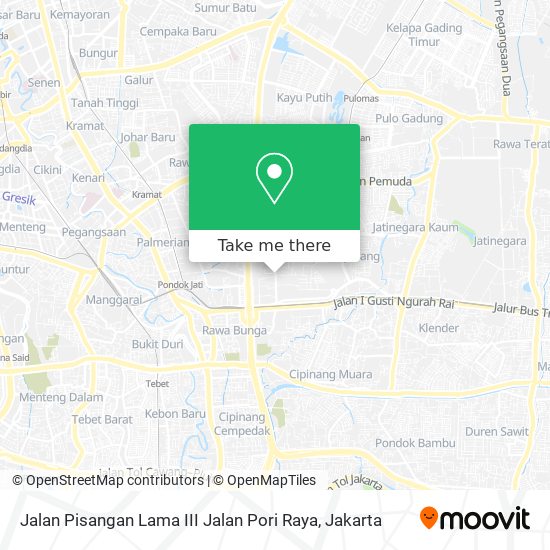 Jalan Pisangan Lama III Jalan Pori Raya map
