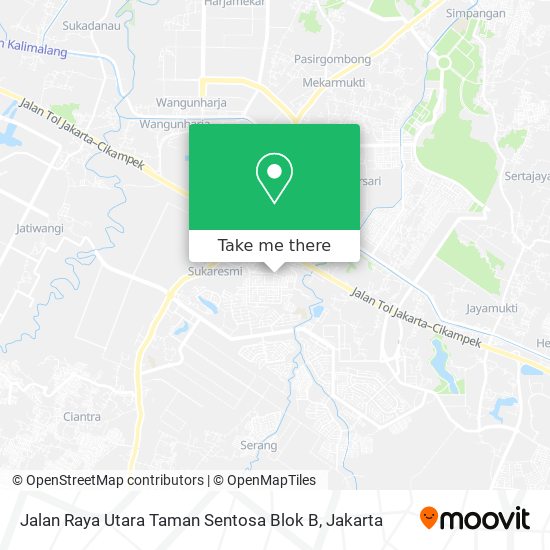 Jalan Raya Utara Taman Sentosa Blok B map