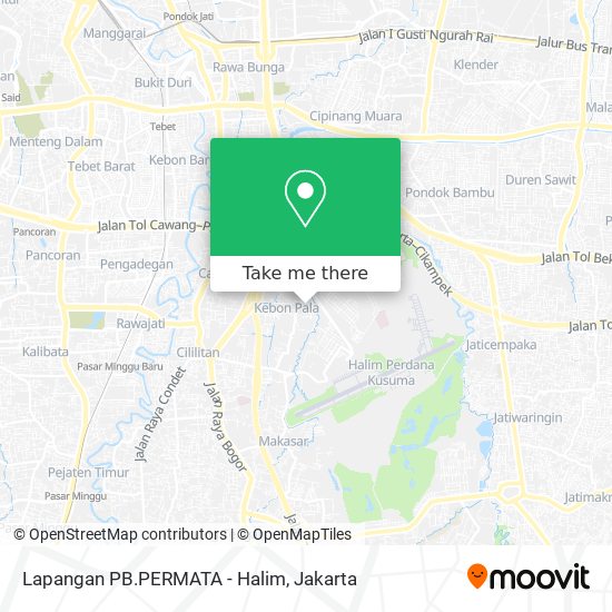 Lapangan PB.PERMATA - Halim map