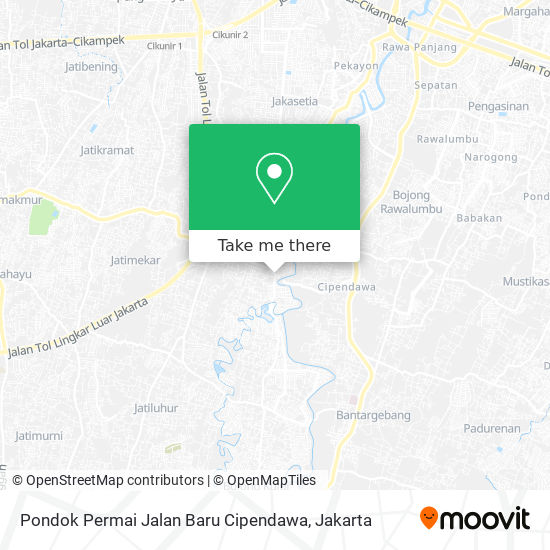 Pondok Permai Jalan Baru Cipendawa map