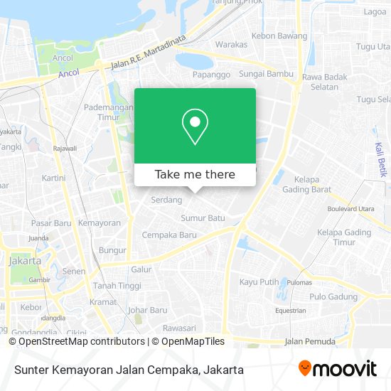 Sunter Kemayoran Jalan Cempaka map