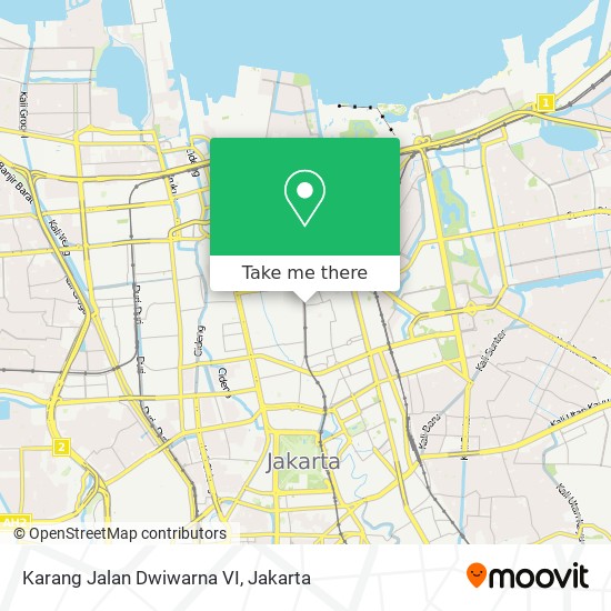 Karang Jalan Dwiwarna VI map