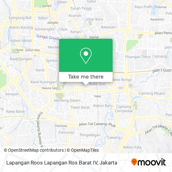 Lapangan Roos Lapangan Ros Barat IV map