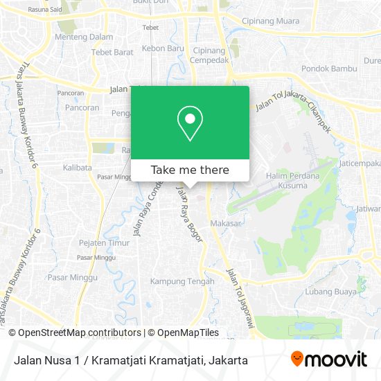 Jalan Nusa 1 / Kramatjati Kramatjati map