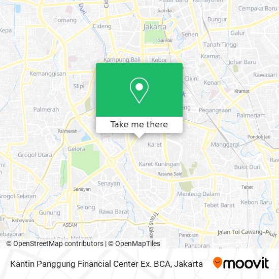 Kantin Panggung Financial Center Ex. BCA map