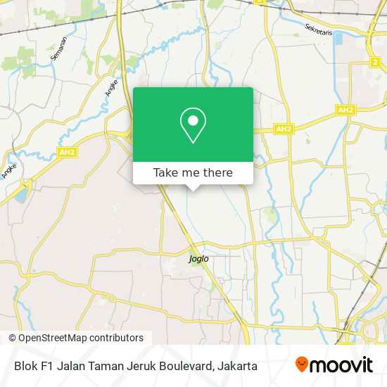 Blok F1 Jalan Taman Jeruk Boulevard map