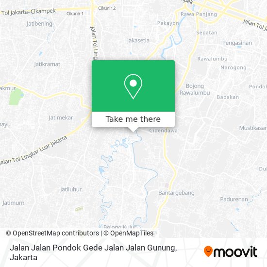 Jalan Jalan Pondok Gede Jalan Jalan Gunung map