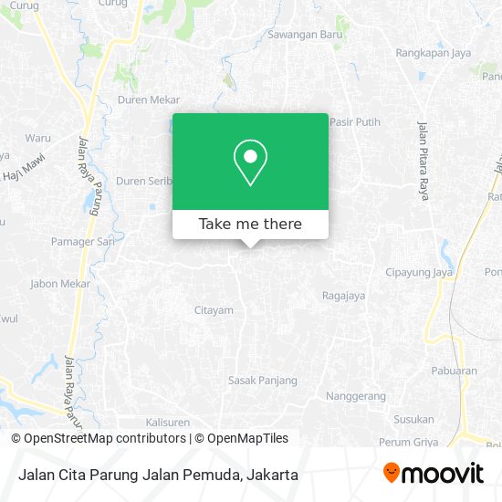 Jalan Cita Parung Jalan Pemuda map