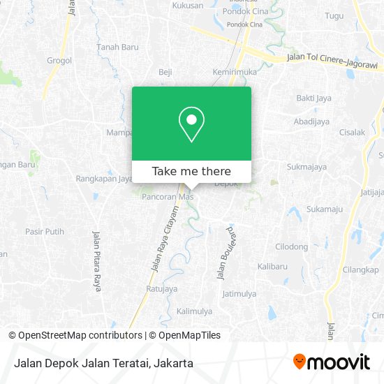 Jalan Depok Jalan Teratai map