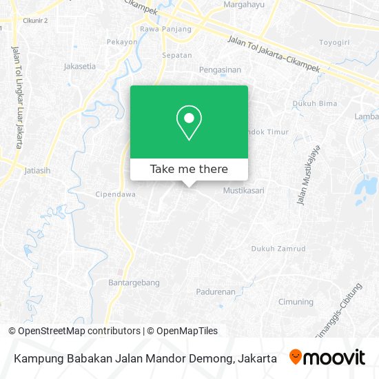 Kampung Babakan Jalan Mandor Demong map