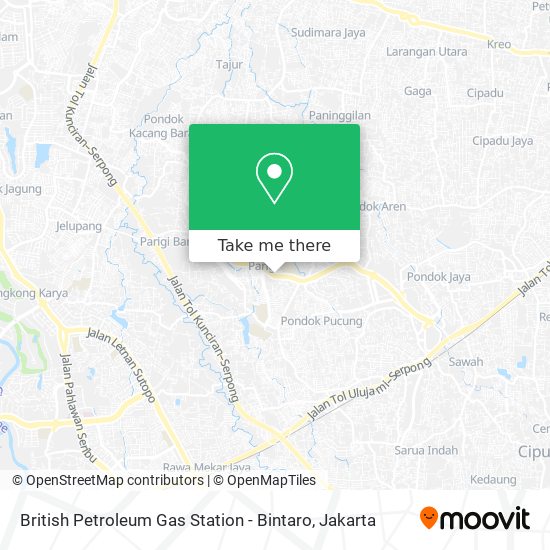 British Petroleum Gas Station - Bintaro map