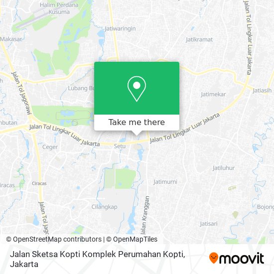 Jalan Sketsa Kopti Komplek Perumahan Kopti map