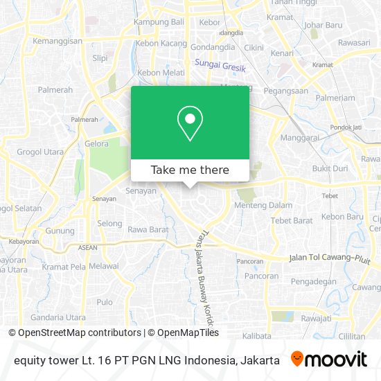 equity tower Lt. 16 PT PGN LNG Indonesia map