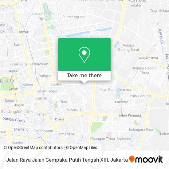 Jalan Raya Jalan Cempaka Putih Tengah XIII map