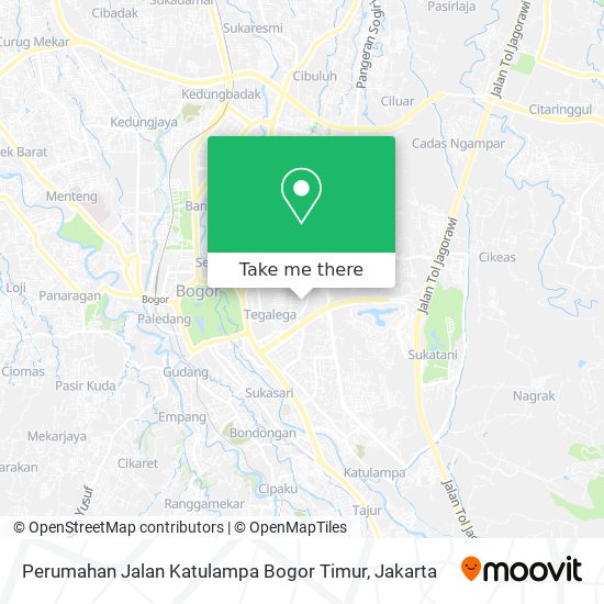 Perumahan Jalan Katulampa Bogor Timur map