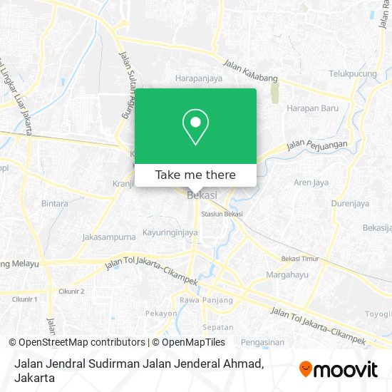 Jalan Jendral Sudirman Jalan Jenderal Ahmad map