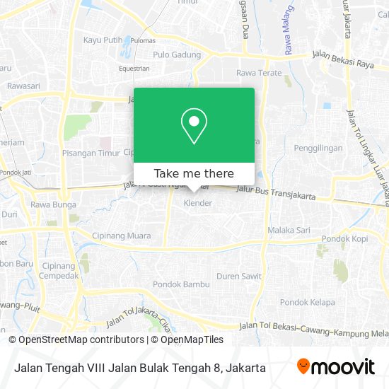 Jalan Tengah VIII Jalan Bulak Tengah 8 map