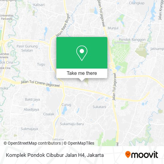 Komplek Pondok Cibubur Jalan H4 map