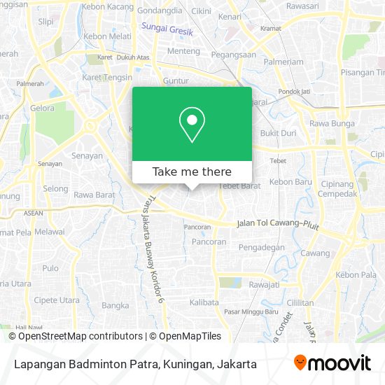 Lapangan Badminton Patra, Kuningan map