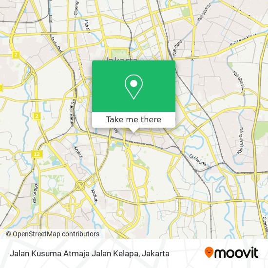 Jalan Kusuma Atmaja Jalan Kelapa map