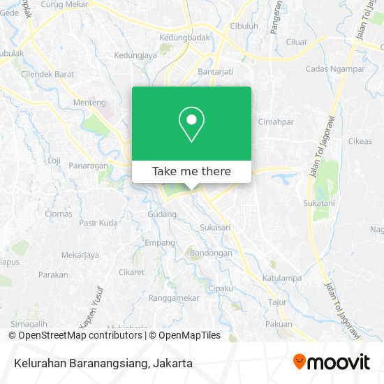 Kelurahan Baranangsiang map