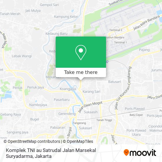 Komplek TNI au Satrudal Jalan Marsekal Suryadarma map