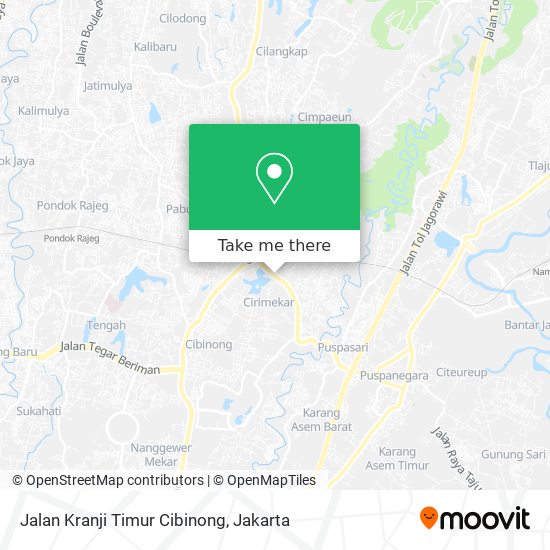 Jalan Kranji Timur Cibinong map