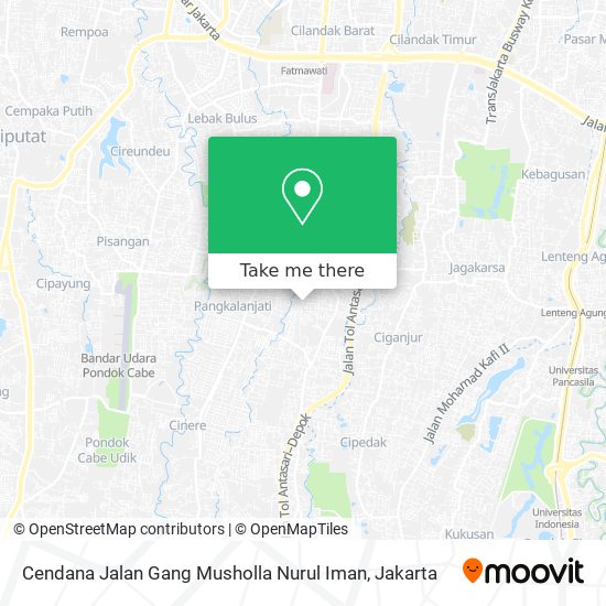 Cendana Jalan Gang Musholla Nurul Iman map