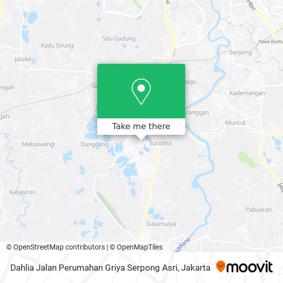 Dahlia Jalan Perumahan Griya Serpong Asri map