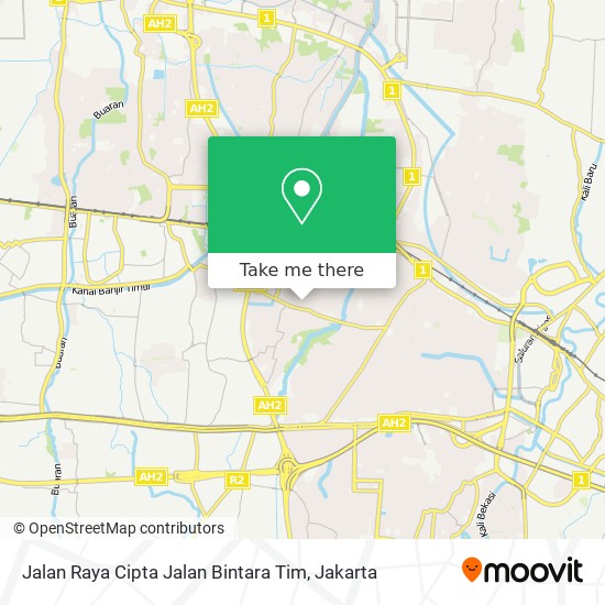 Jalan Raya Cipta Jalan Bintara Tim map