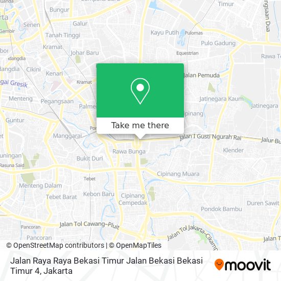 Jalan Raya Raya Bekasi Timur Jalan Bekasi Bekasi Timur 4 map