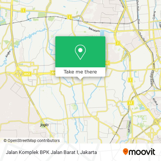 Jalan Komplek BPK Jalan Barat I map