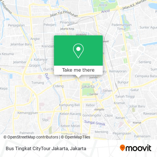 Bus Tingkat CityTour Jakarta map