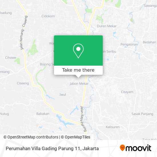 Perumahan Villa Gading Parung 11 map