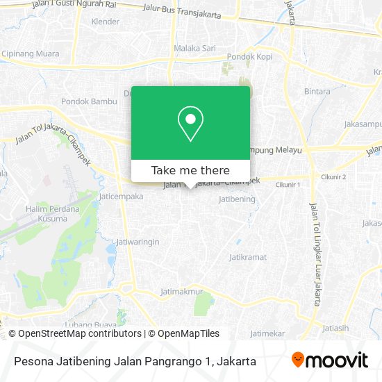 Pesona Jatibening Jalan Pangrango 1 map