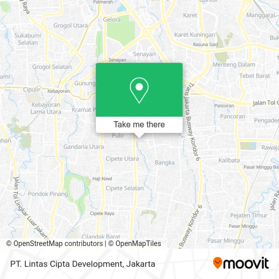 PT. Lintas Cipta Development map