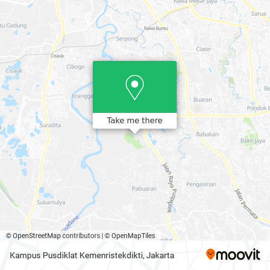 Kampus Pusdiklat Kemenristekdikti map