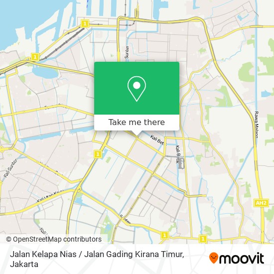 Jalan Kelapa Nias / Jalan Gading Kirana Timur map