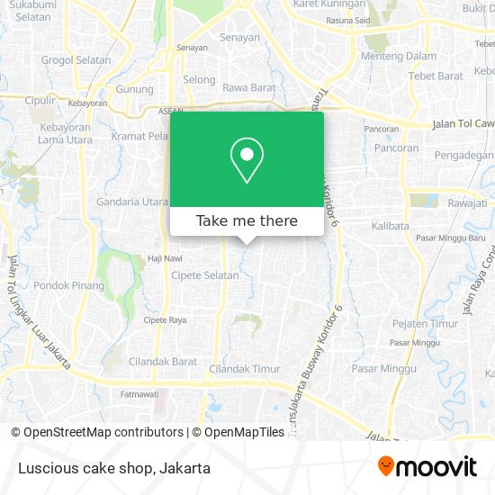 Luscious cake shop map