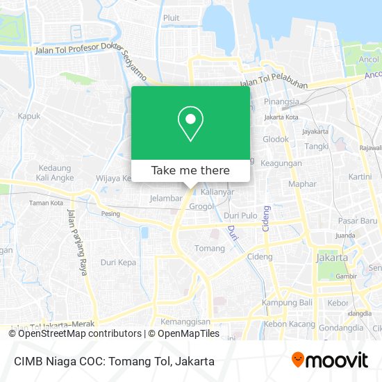 CIMB Niaga COC: Tomang Tol map