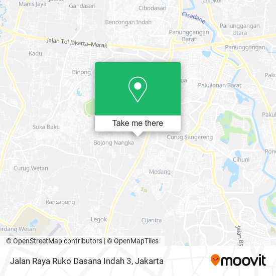 Jalan Raya Ruko Dasana Indah 3 map