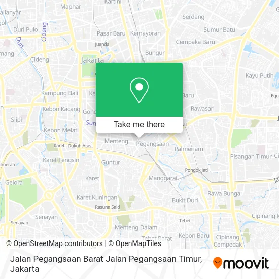 Jalan Pegangsaan Barat Jalan Pegangsaan Timur map