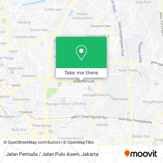 Jalan Pemuda / Jalan Pulo Asem map