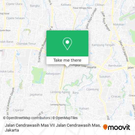 Jalan Cendrawasih Mas VII Jalan Cendrawasih Mas map