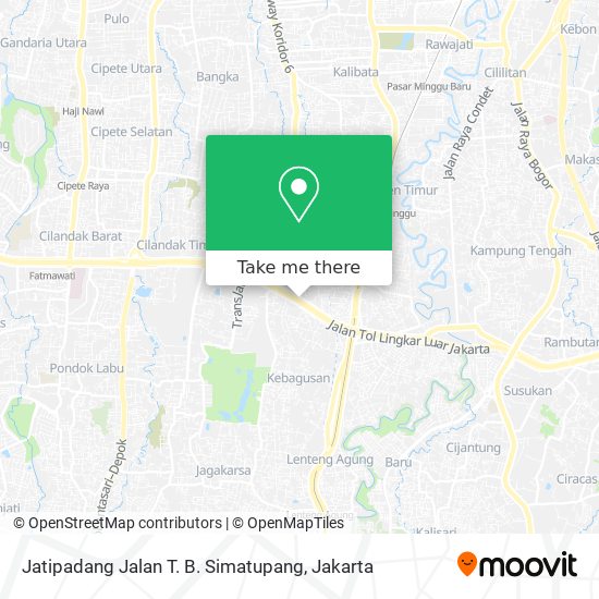 Jatipadang Jalan T. B. Simatupang map