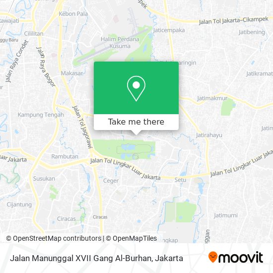 Jalan Manunggal XVII Gang Al-Burhan map