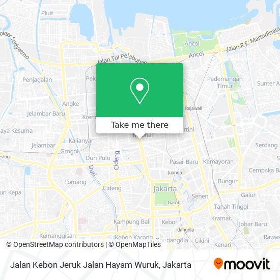 Jalan Kebon Jeruk Jalan Hayam Wuruk map