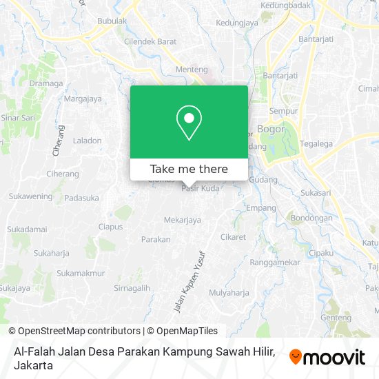 Al-Falah Jalan Desa Parakan Kampung Sawah Hilir map