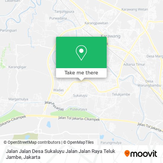 Jalan Jalan Desa Sukaluyu Jalan Jalan Raya Teluk Jambe map